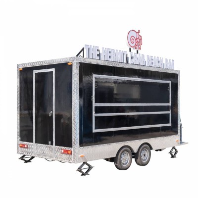 Fully Equipment Mobile Food Truck Used Fast Crepe Food Trucks Concession Trailer With Extension For Small Business